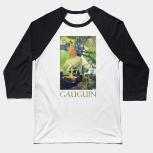 The White Horse (1898) by Paul Gauguin Baseball T-Shirt